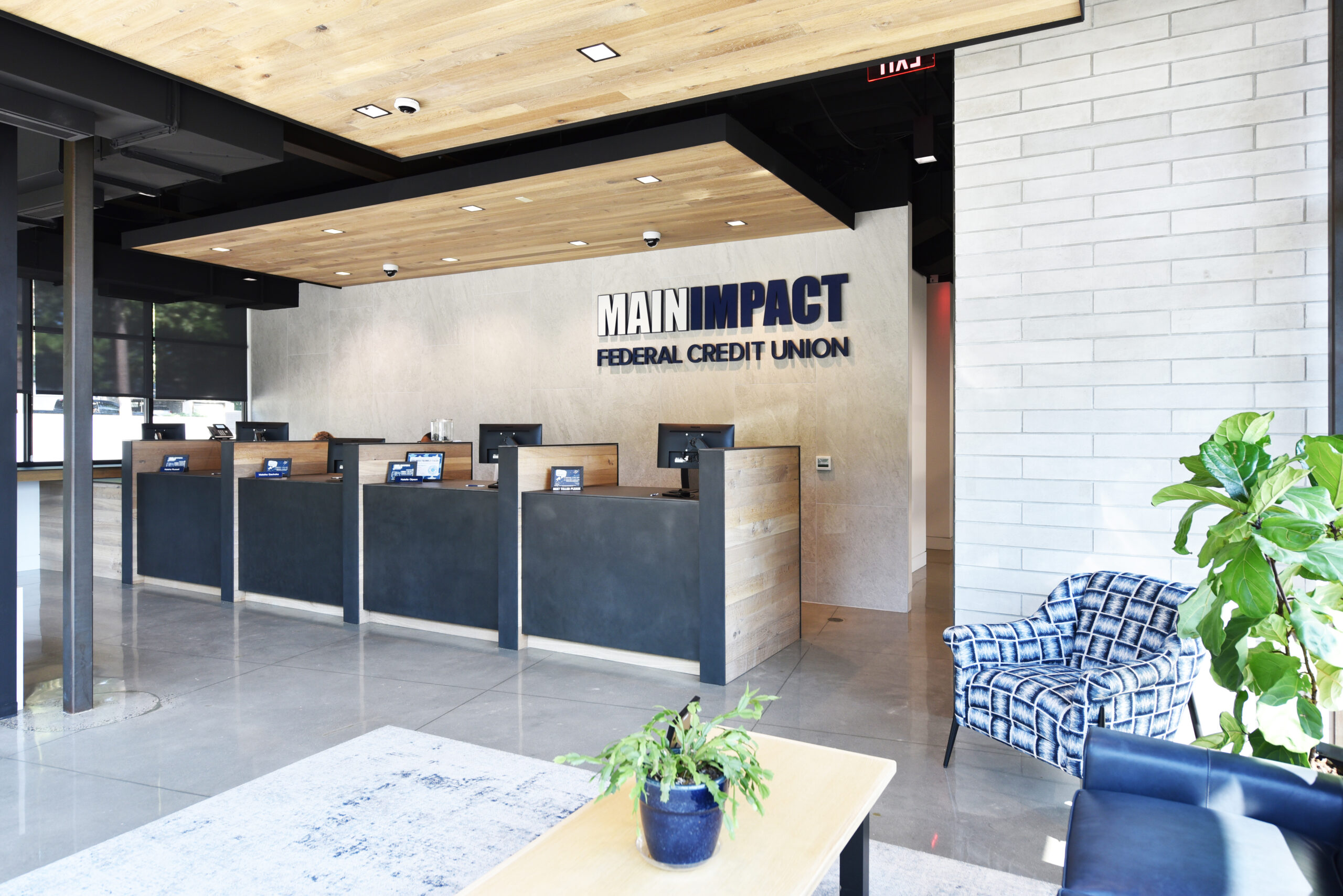 Main Impact Federal Credit Union Interior Teller